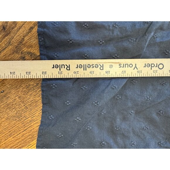 Old Navy Womens Blouse L Black Embroidered Long Sleeve V-Neck FlSoft Lightweight - Picture 7 of 8